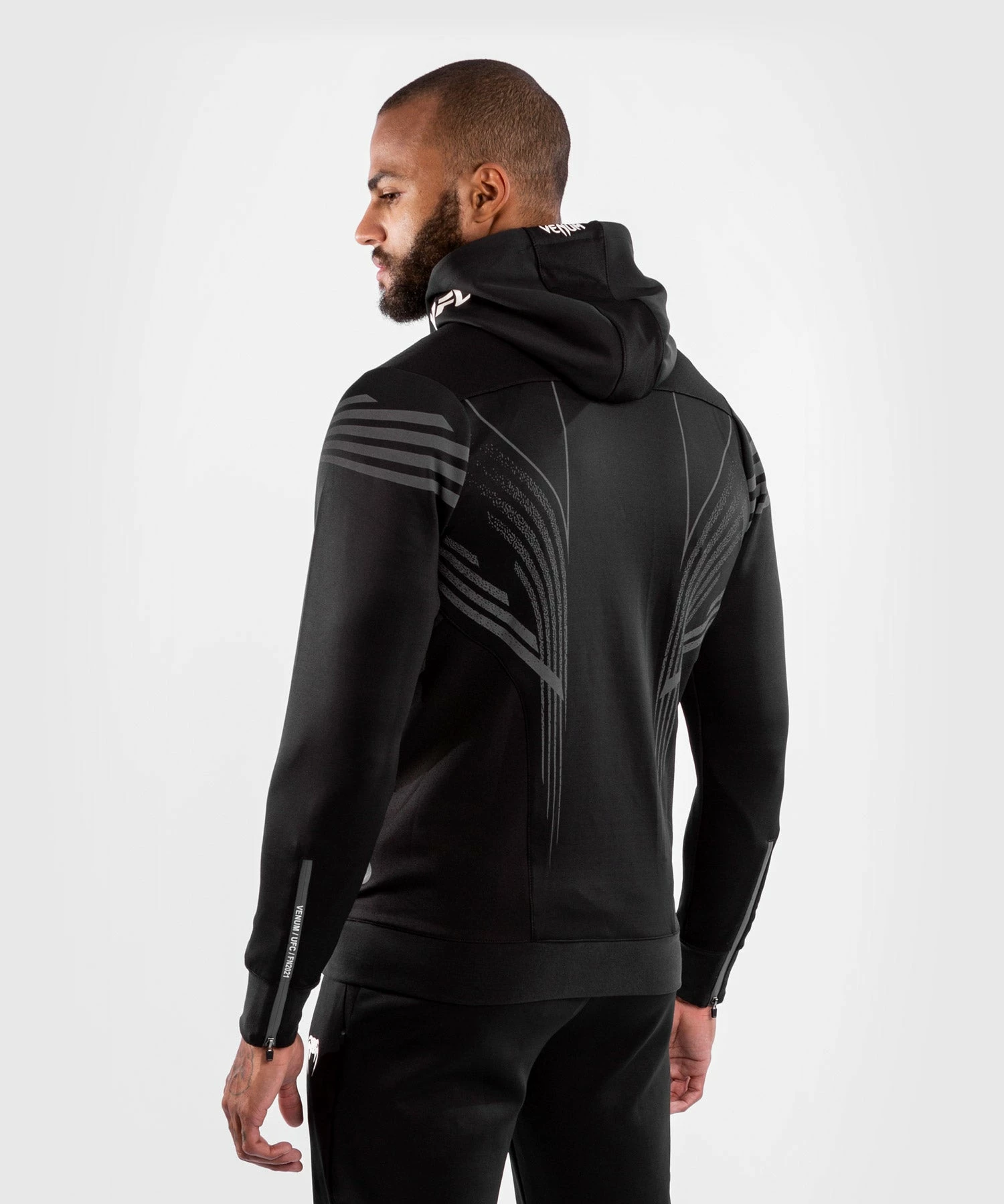 UFC Venum Authentic Fight Night Men's Walkout Hoodie - Black 5 UFC Venum Authentic Fight Night Men's Walkout Hoodie - Black - Image 5