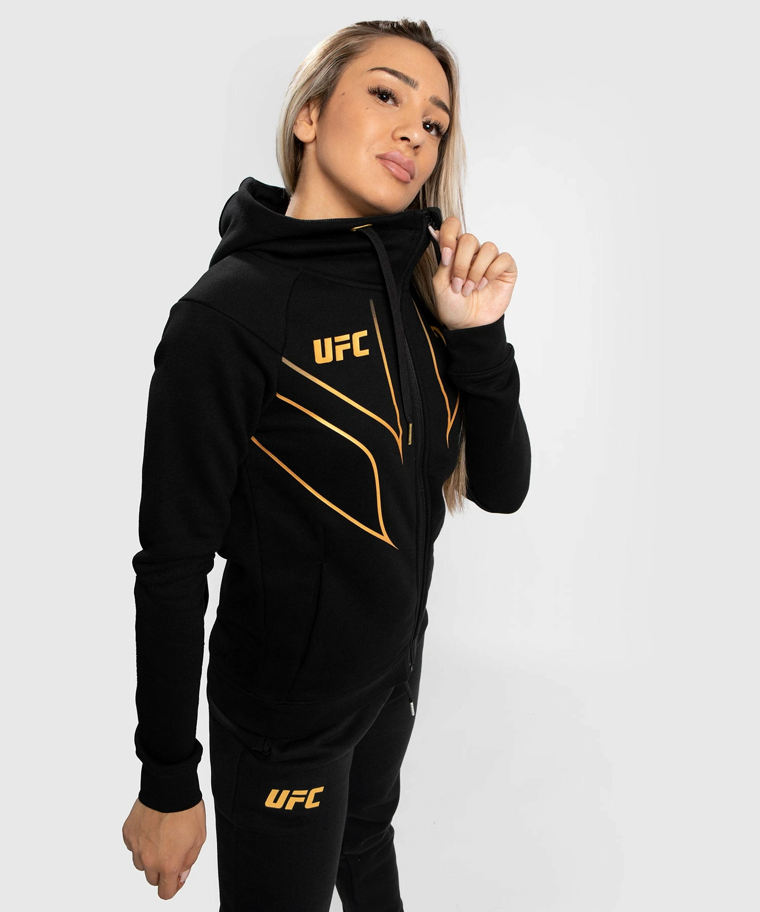 UFC Venum Fight Night 2.0 Replica Women's Full Zip Hoodie - Champion 2 UFC Venum Fight Night 2.0 Replica Women's Full Zip Hoodie - Champion - Image 2