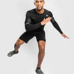 Venum Tempest 2.0 Rashguard Long Sleeves - Black/Grey