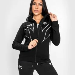 UFC Venum Fight Night 2.0 Replica Women's Full Zip Hoodie - Black