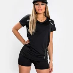 Venum Tempest 2.0 Women's Dry Tech T-shirt - Black/Grey