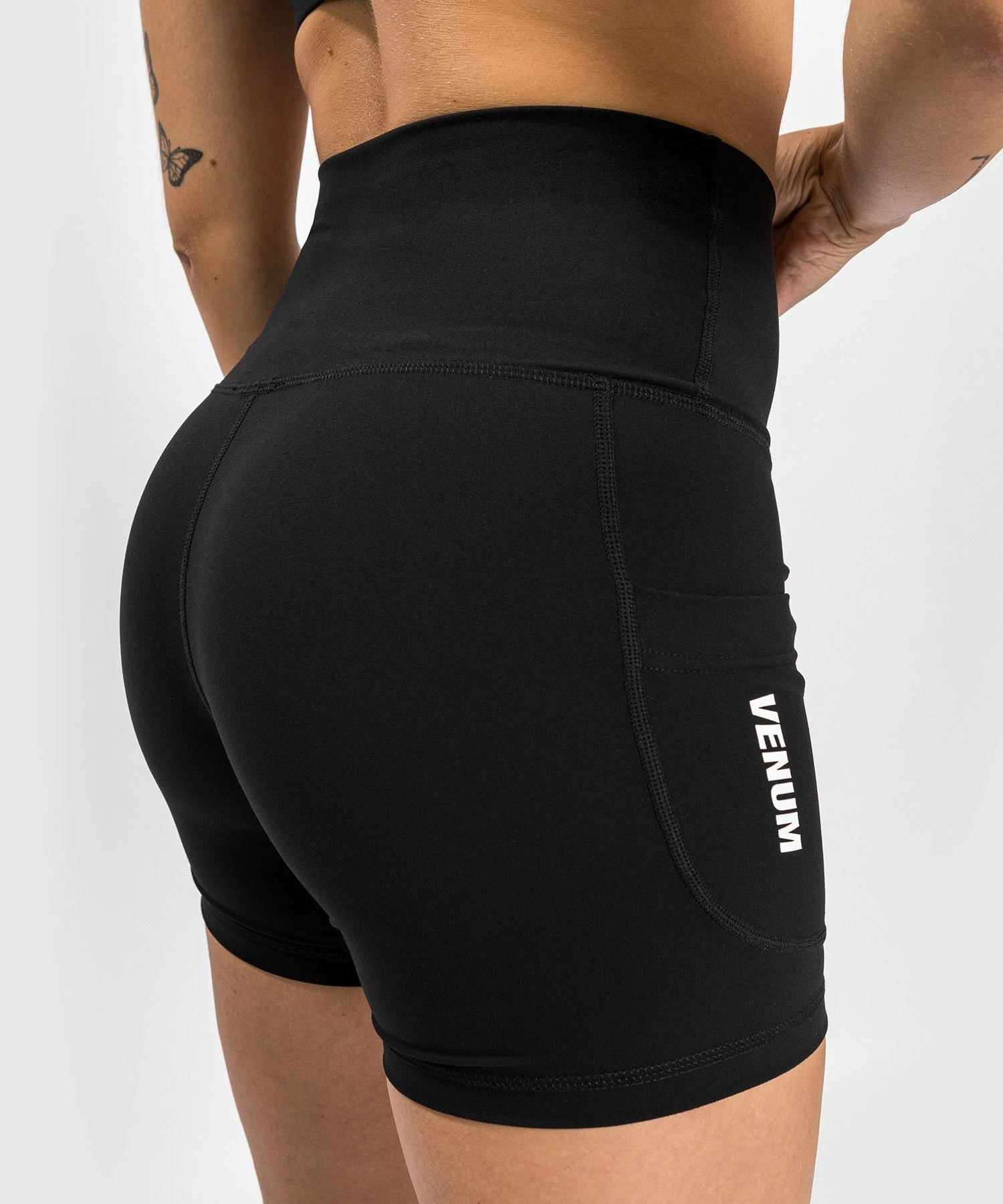 Venum Essential Women's Bike Shorts - Black 2 Venum Essential Women's Bike Shorts - Black - Image 2