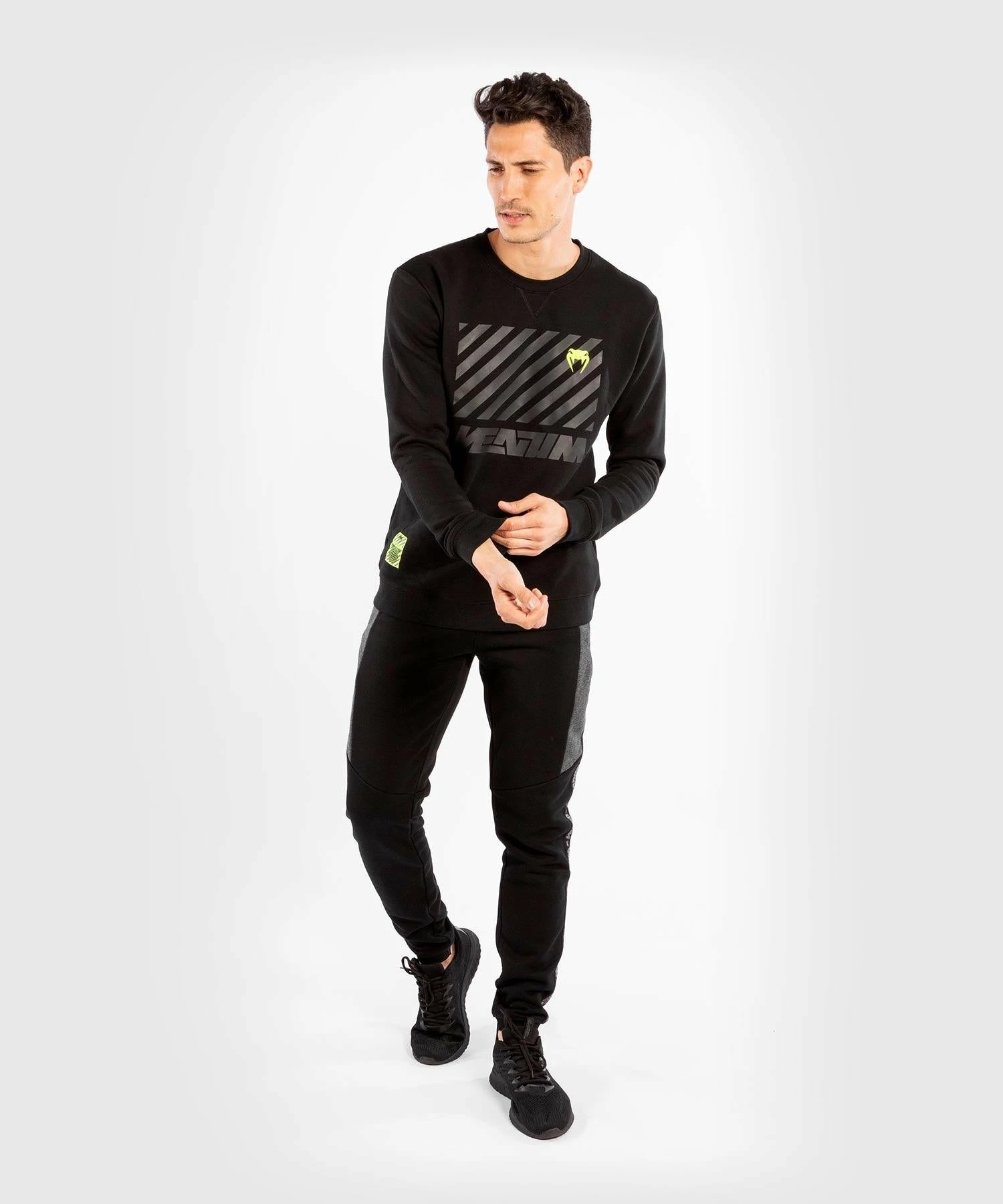 Venum Stripes Crewneck Sweatshirt - Black 6 Venum Stripes Crewneck Sweatshirt - Black - Image 6