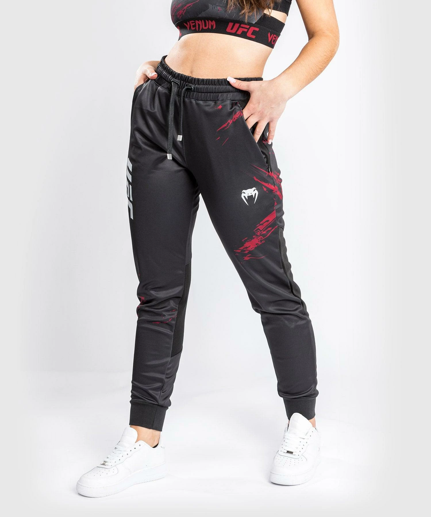 UFC Venum Authentic Fight Week Women's 2.0 Pant - Black/Red 6 UFC Venum Authentic Fight Week Women's 2.0 Pant - Black/Red - Image 6