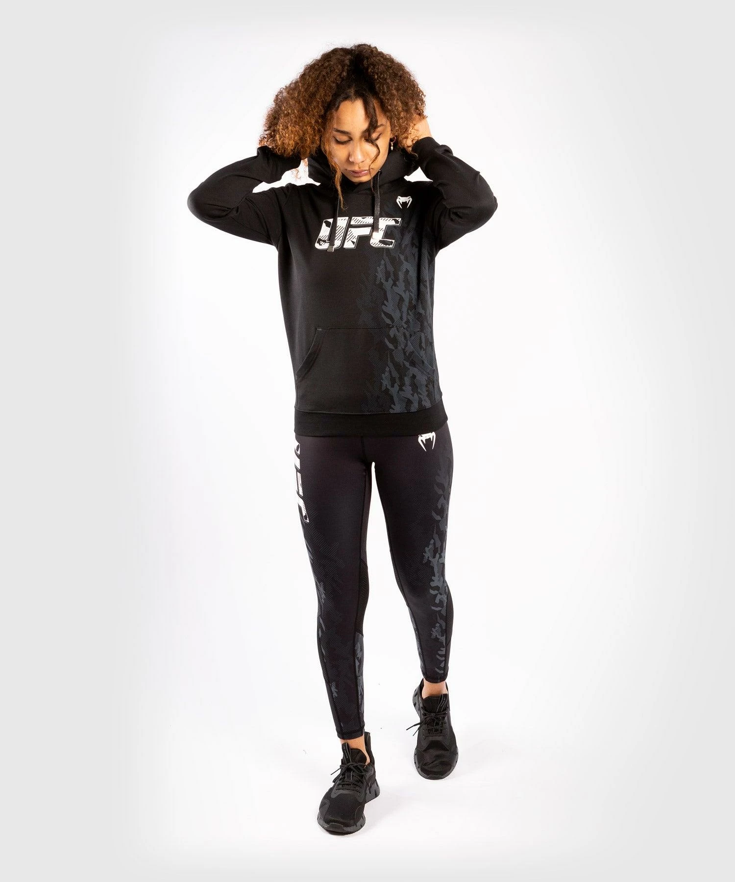 UFC Venum Authentic Fight Week Women's Pullover Hoodie - Black 7 UFC Venum Authentic Fight Week Women's Pullover Hoodie - Black - Image 7