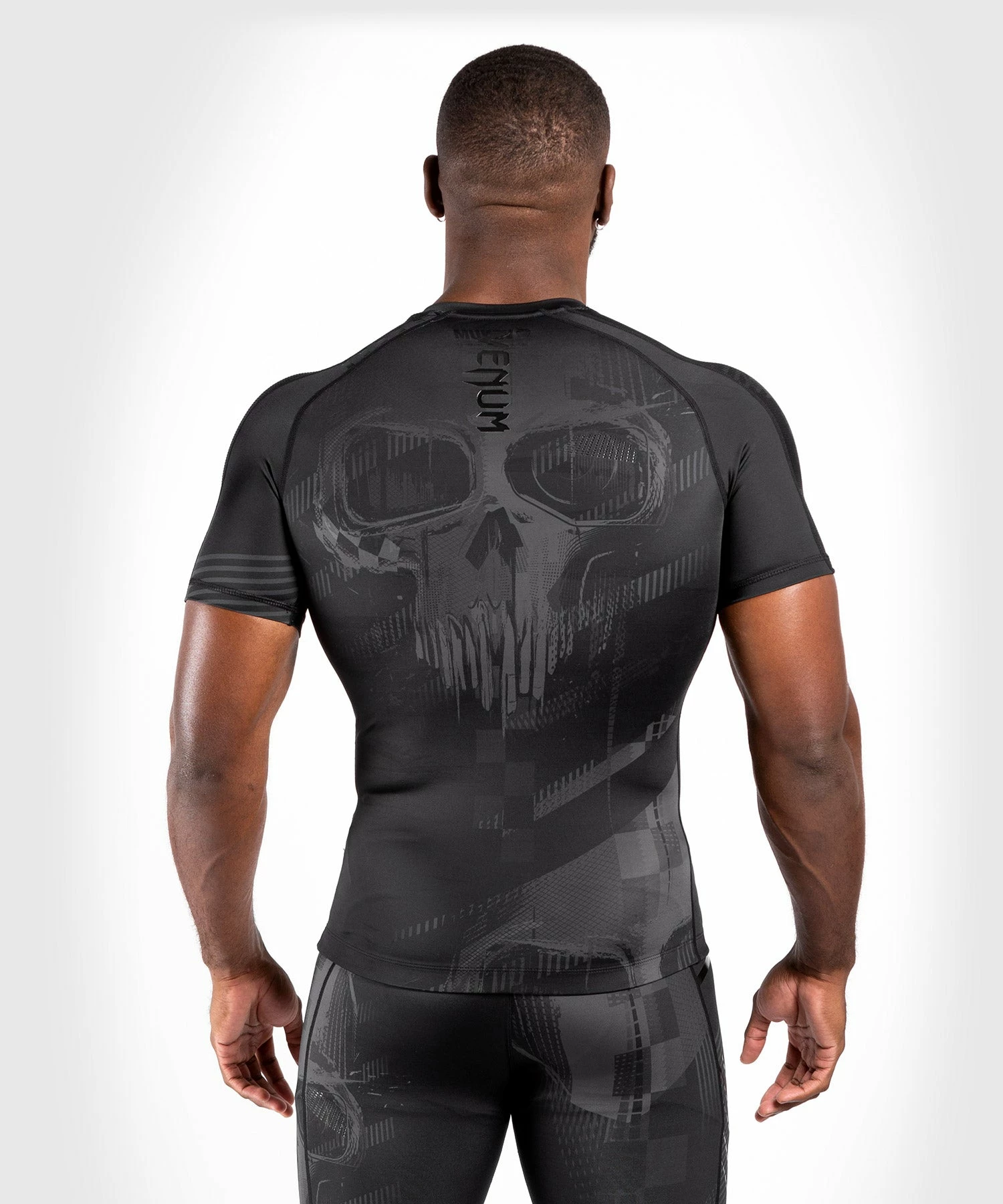 Venum Skull Rashguard - Short Sleeves - Black/Black - Image 5