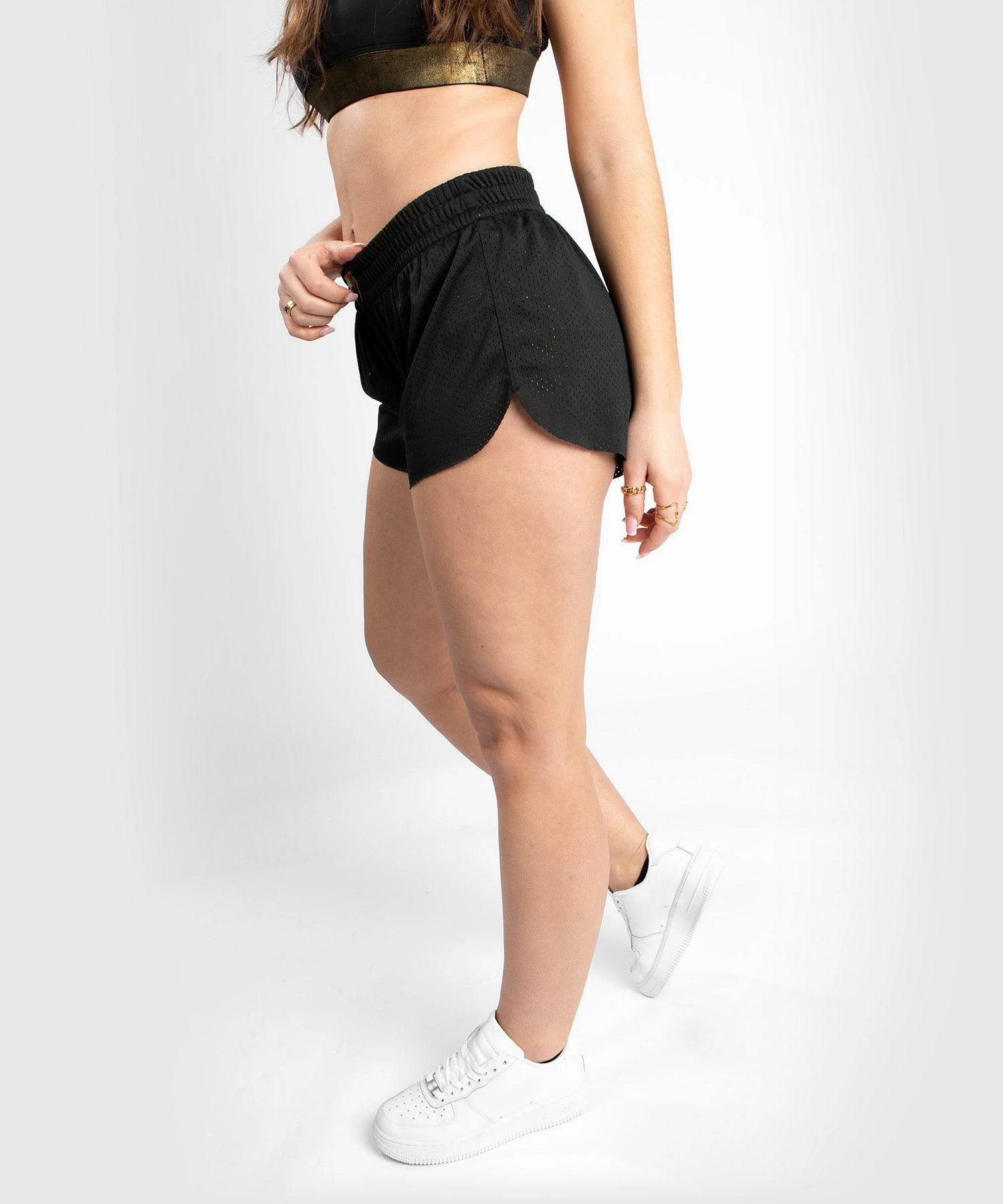 Venum Lightning Double Layer Shorts - For Women - Black/Gold - Image 4