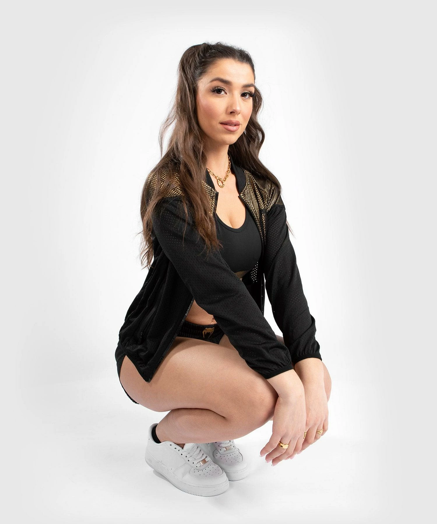 Venum Lightning Mesh Jacket - For Women - Black/Gold 9 Venum Lightning Mesh Jacket - For Women - Black/Gold - Image 9