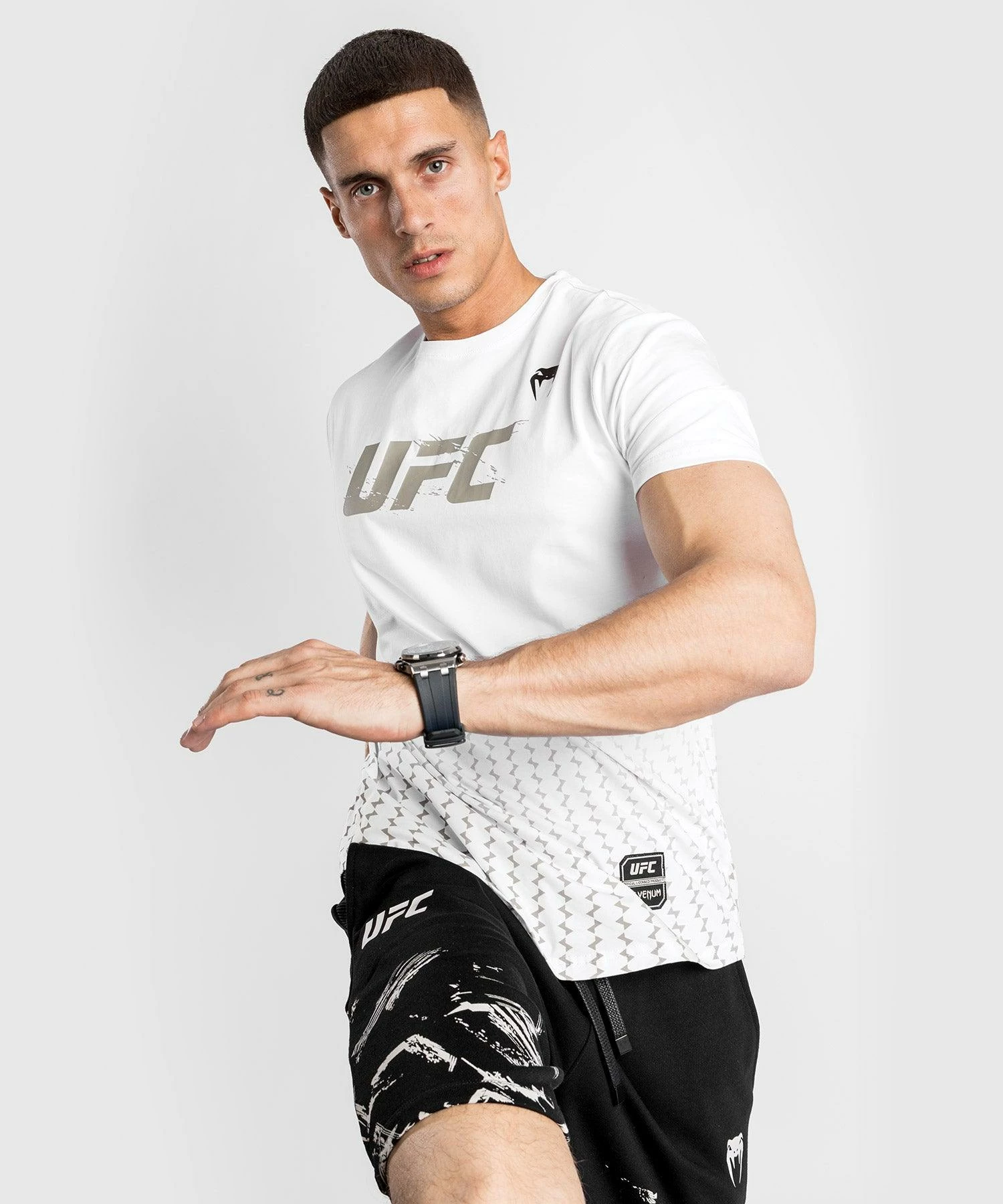 UFC Venum Authentic Fight Week Men's 2.0 Short Sleeve T-Shirt - White 3 UFC Venum Authentic Fight Week Men's 2.0 Short Sleeve T-Shirt - White - Image 3