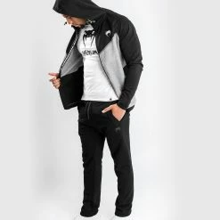 Venum Laser Evo 2.0 Hoodie - Light Heather Grey -Venum store HOODIES LASER EVO GREY BLACK 02