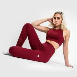 Venum Sparring Seamless 7/8 Leggings - For Women - Burgundy -Venum store LEGGINGS 7 8 SPARRING BURGUNDY 01
