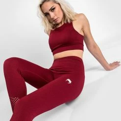 Venum Sparring Seamless 7/8 Leggings - For Women - Burgundy -Venum store LEGGINGS 7 8 SPARRING BURGUNDY 03