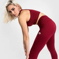 Venum Sparring Seamless 7/8 Leggings - For Women - Burgundy -Venum store LEGGINGS 7 8 SPARRING BURGUNDY 04