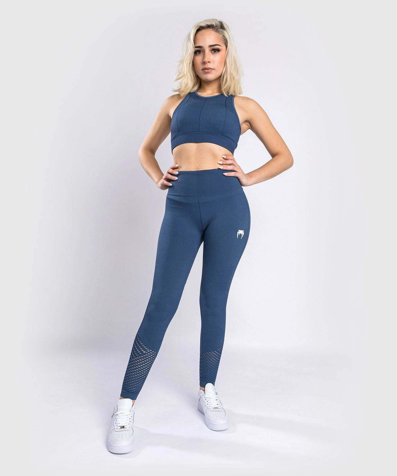 Venum Sparring Seamless 7/8 Leggings - For Women - Navy Blue 1 Venum Sparring Seamless 7/8 Leggings - For Women - Navy Blue