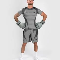 Venum Stone Rashguard - Short Sleeves - Mineral Green