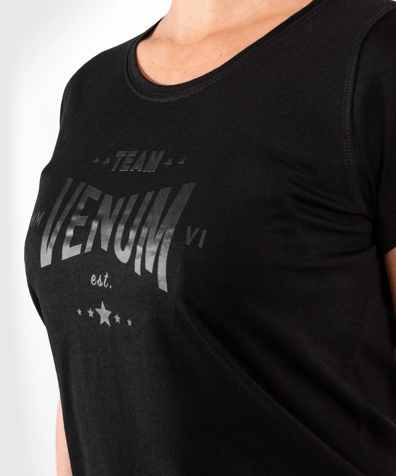 Venum Team 2.0 T-Shirt - For Women - Black/Black 3 Venum Team 2.0 T-Shirt - For Women - Black/Black - Image 3