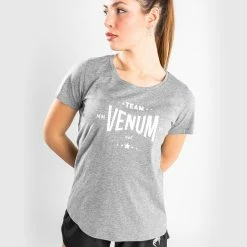 Venum Team 2.0 T-Shirt - For Women - Light Heather Grey -Venum store TS TEAM2.0 LIGHT HEATHER GREY 08