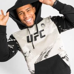 UFC Venum Authentic Fight Week Men's 2.0 Pullover Hoodie - Sand/Black