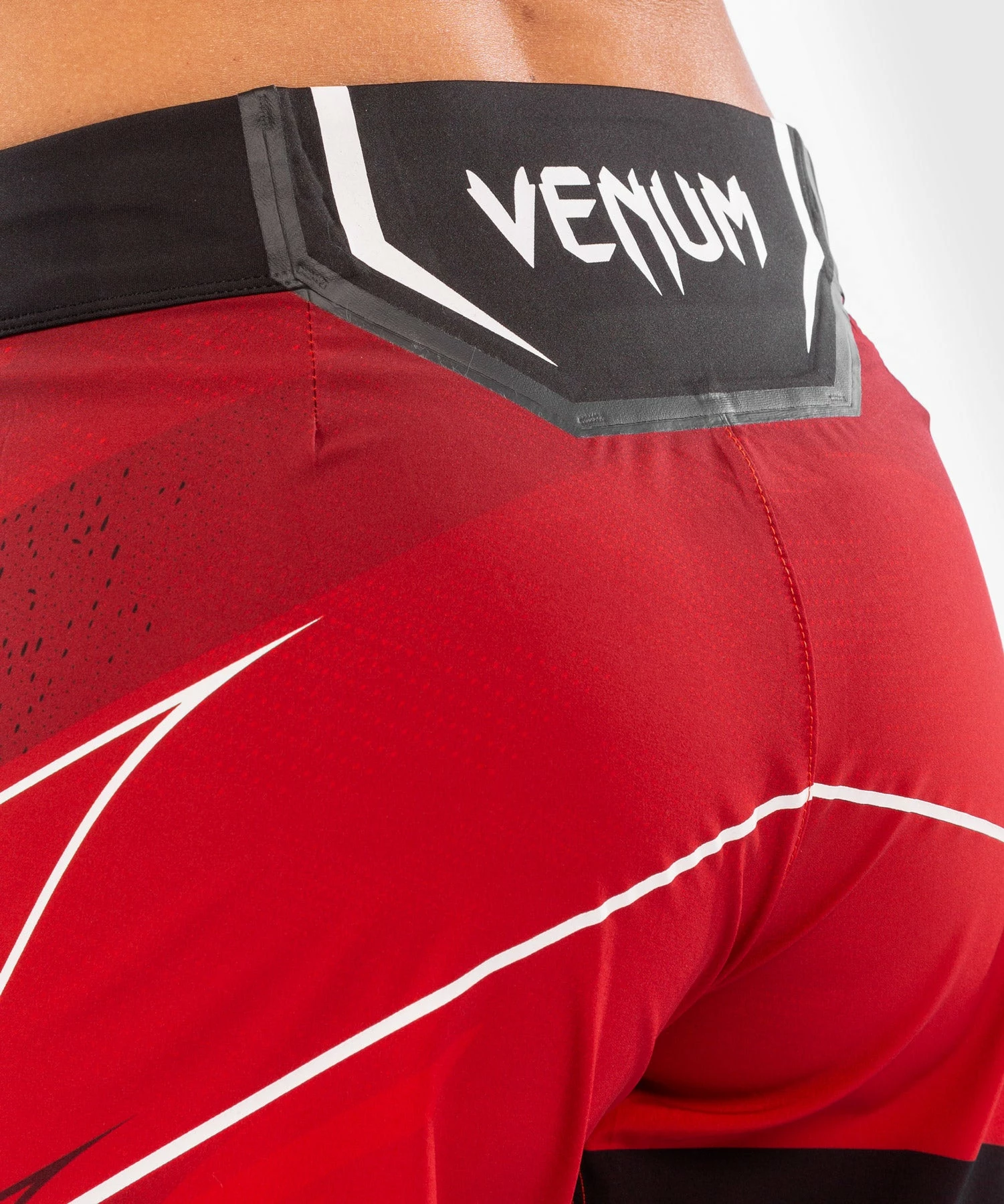 UFC Venum Authentic Fight Night Women's Shorts - Long Fit - Red 6 UFC Venum Authentic Fight Night Women's Shorts - Long Fit - Red - Image 6