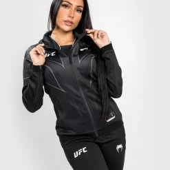 UFC Venum Authentic Fight Night 2.0 Women's Walkout Hoodie - Black