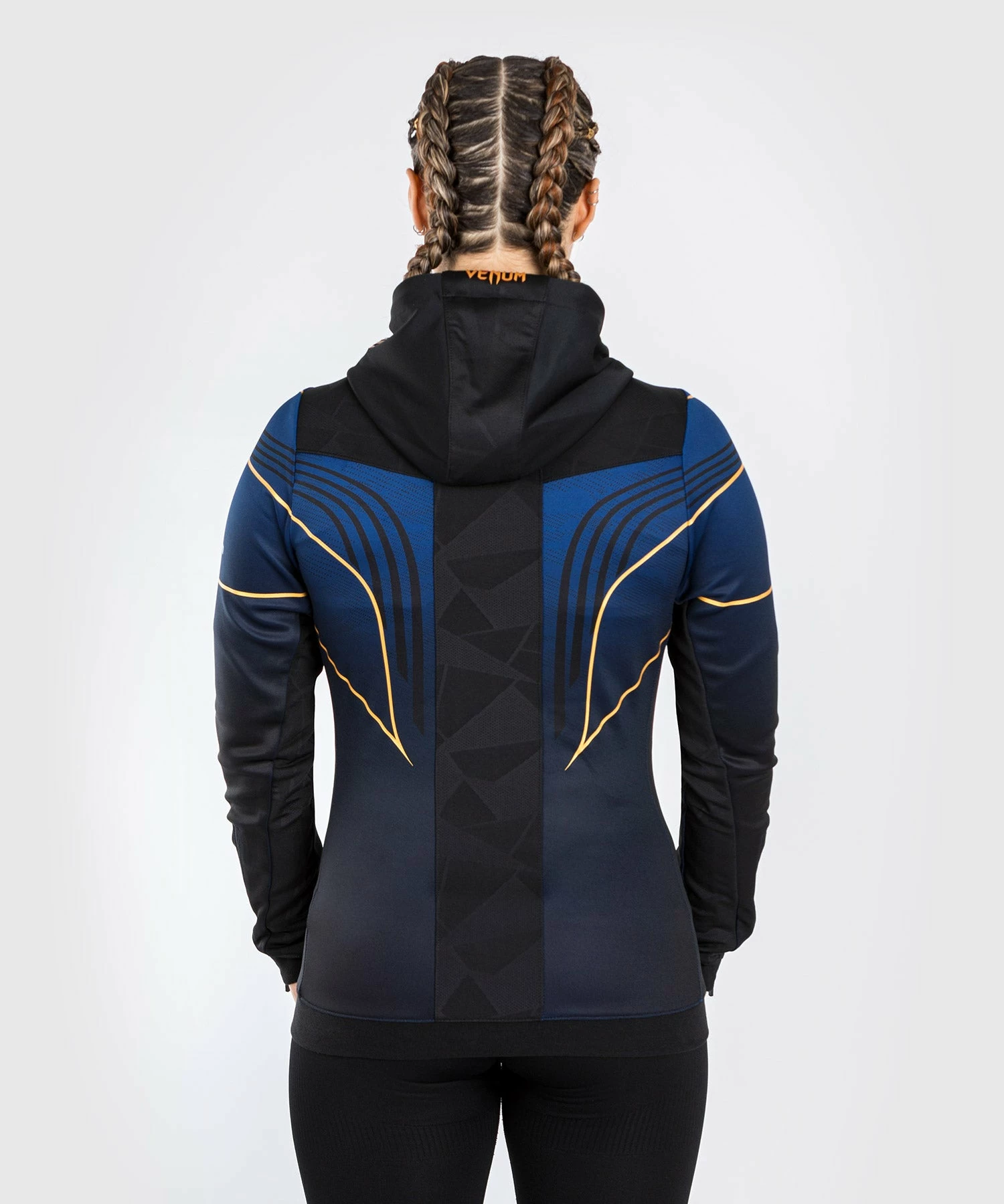 UFC Venum Personalized Authentic Fight Night 2.0 Kit By Venum Women's Walkout Hoodie - Midnight Edition - Champion - Image 2