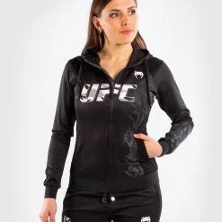 UFC Venum Authentic Fight Week Women's Zip Hoodie - Black