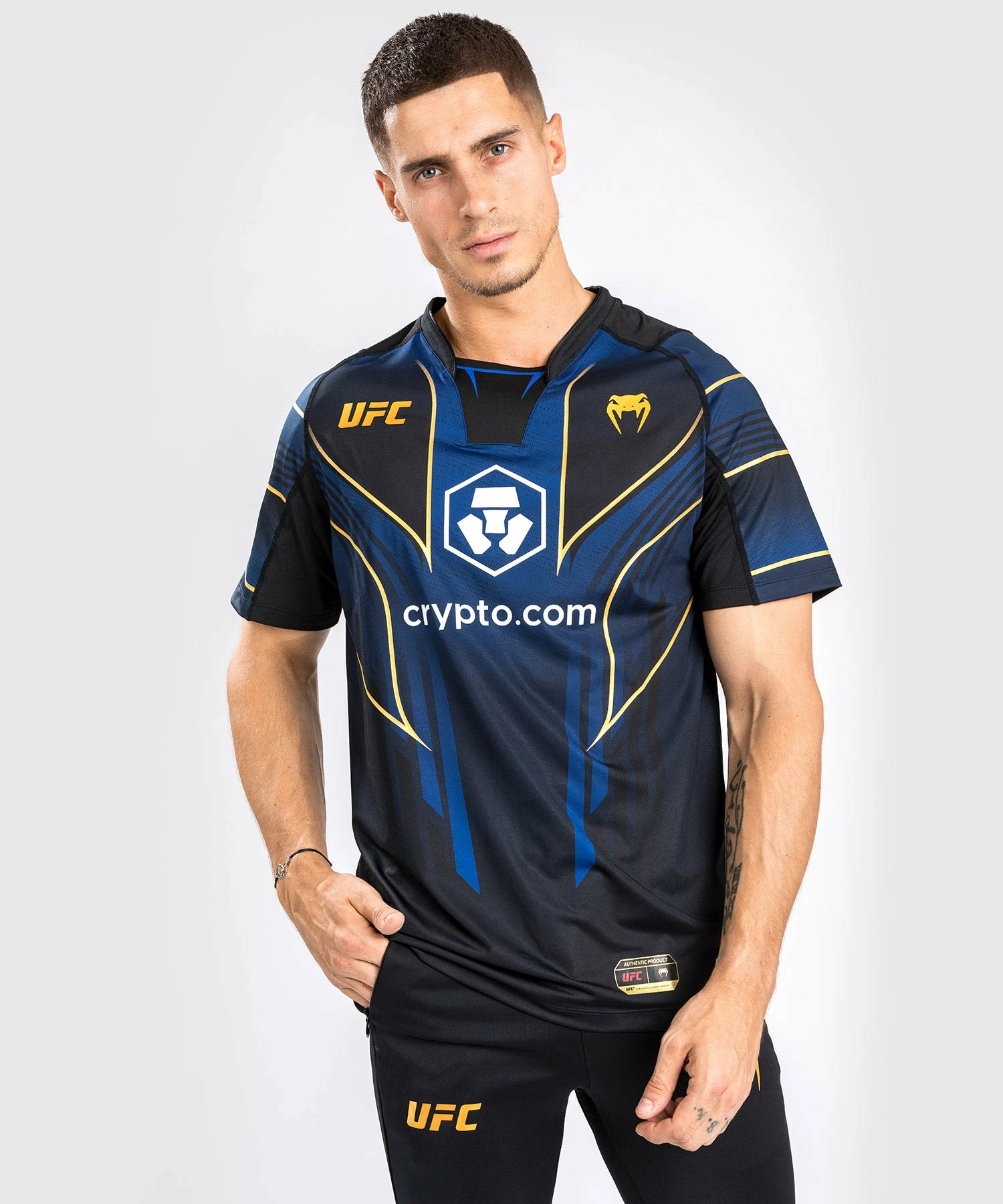 CSD FASHION UFC AUTHENTIC FIGHT NIGHT 2.0 KIT BY VENUM MEN'S WALKOUT JERSEY - Midnight - Champion 1 CSD FASHION UFC AUTHENTIC FIGHT NIGHT 2.0 KIT BY VENUM MEN'S WALKOUT JERSEY - Midnight - Champion