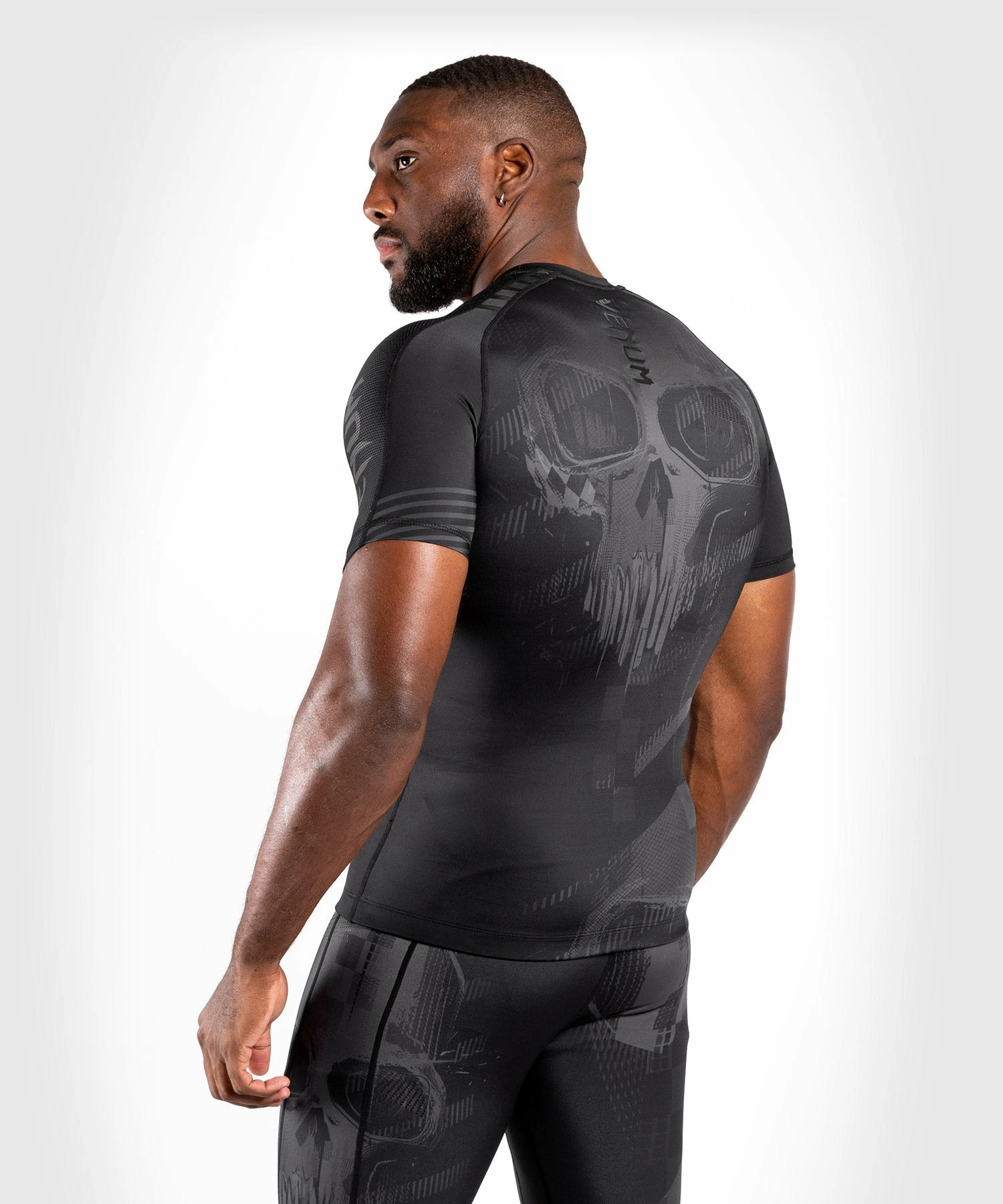 Venum Skull Rashguard - Short Sleeves - Black/Black