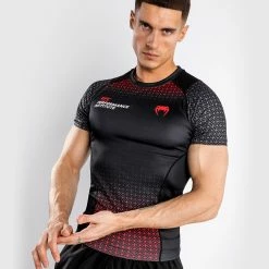 UFC Venum Performance Institute Rashguard - Short Sleeves - Black/Red