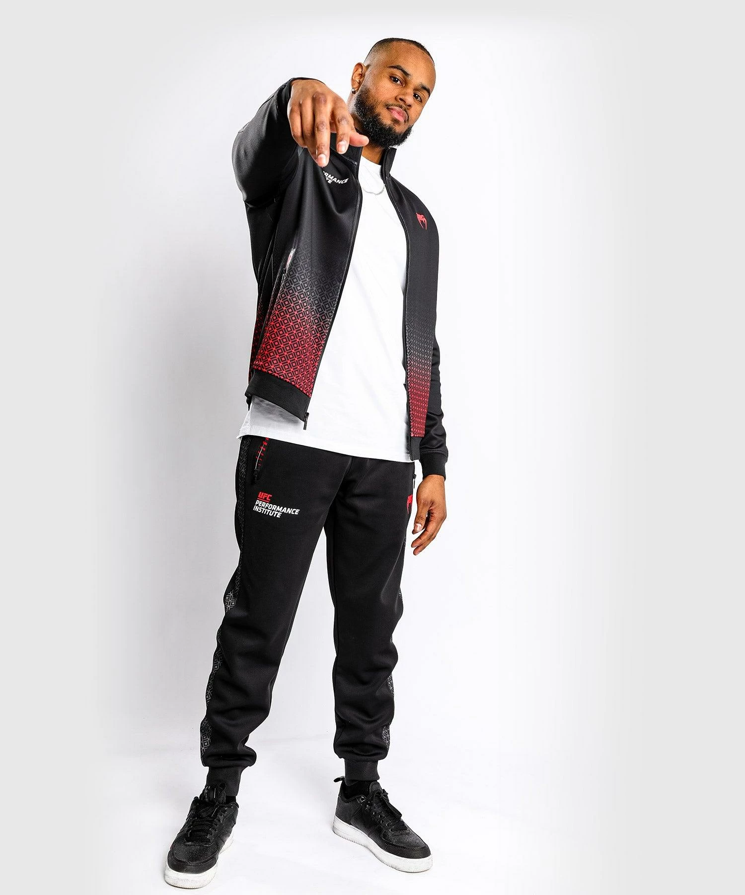 UFC Venum Performance Institute Track Jacket - Black/Red 5 UFC Venum Performance Institute Track Jacket - Black/Red - Image 5