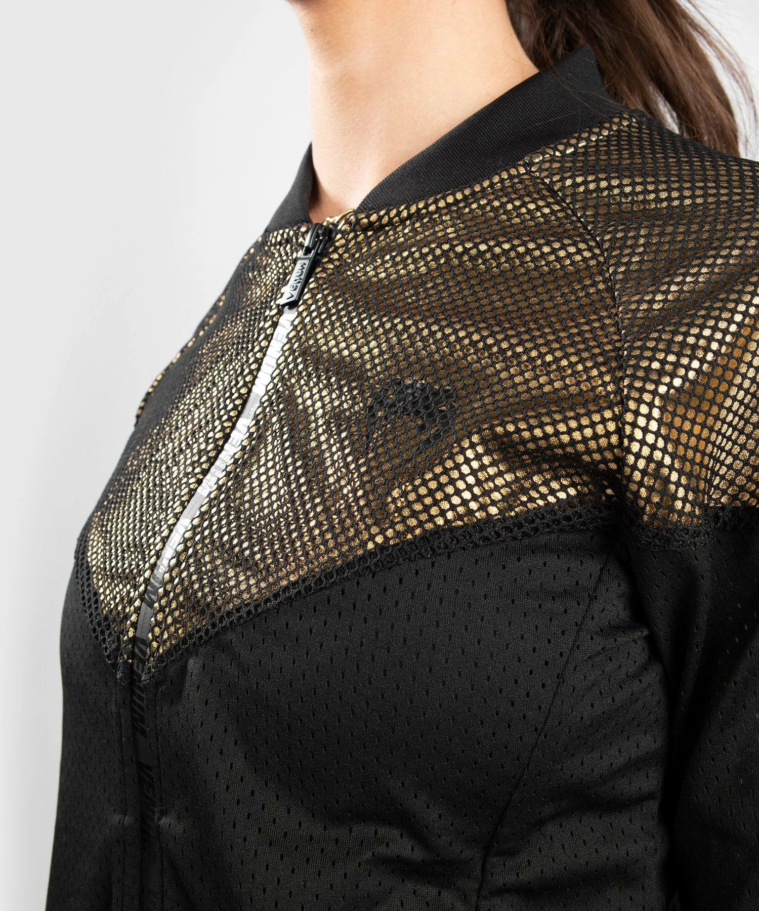 Venum Lightning Mesh Jacket - For Women - Black/Gold 4 Venum Lightning Mesh Jacket - For Women - Black/Gold - Image 4